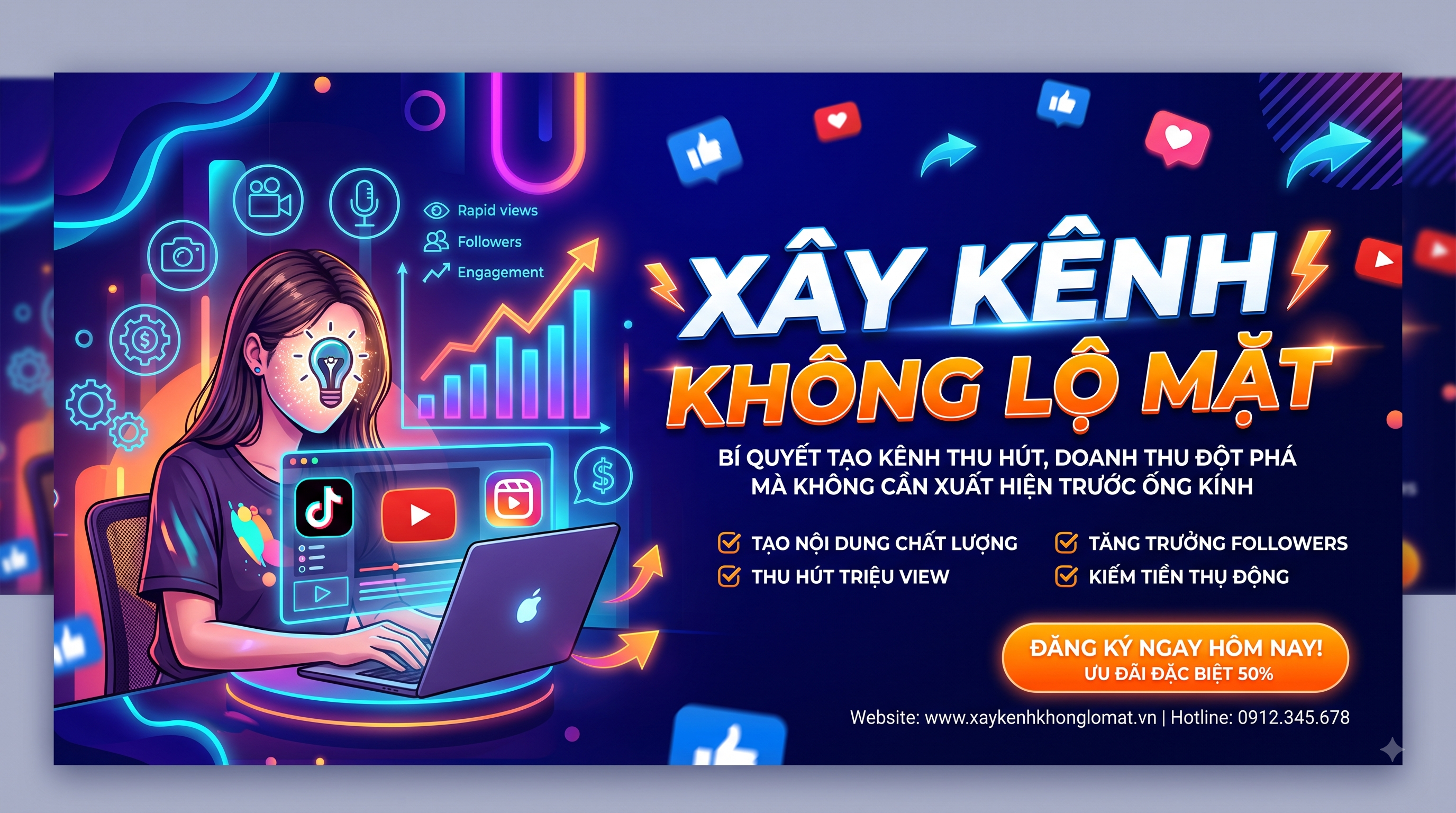 Xây kênh không lộ mặt